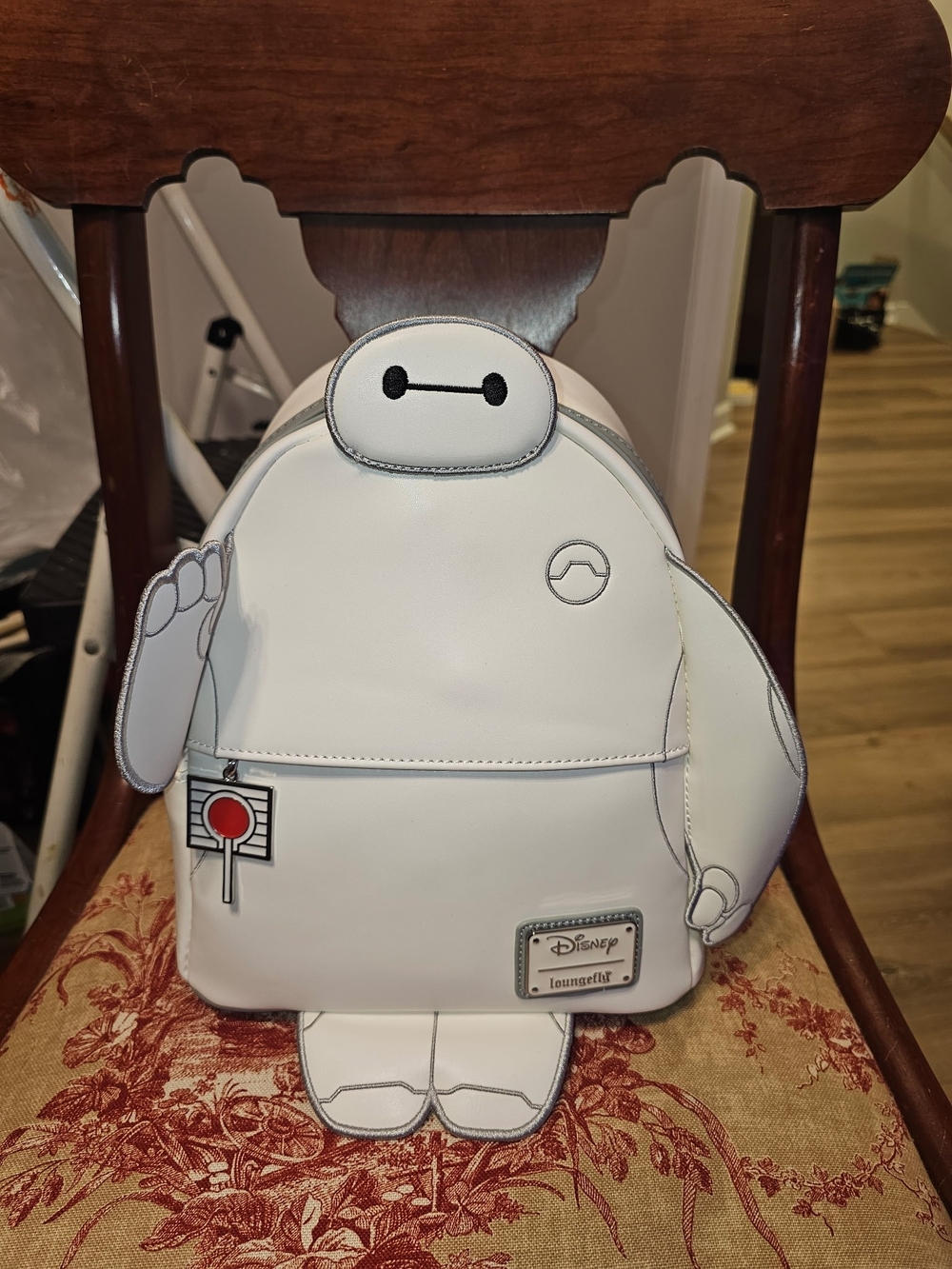 Loungefly White Baymax Disney  Character Mini Backpack with Lights & Sound